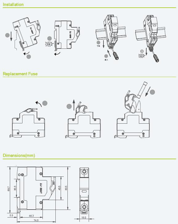 Fuse Holder DC Solar PV